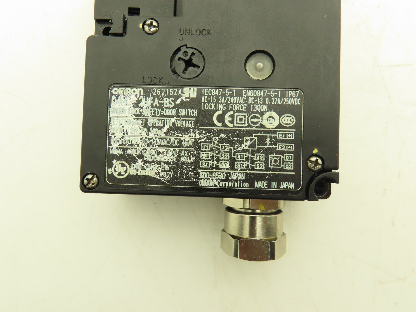 Omron D4NL-2HFA-BS Guard Safety-Door Switch Interlock Solenoid Release 24VDC