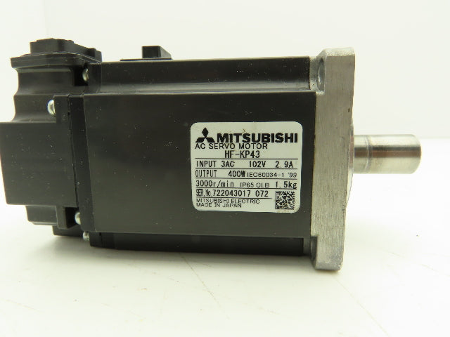 Mitsubishi HF-KP43 AC Servo Motor 102V 3PH 400W 3000 RPM