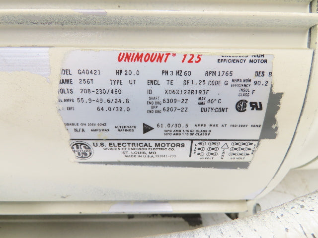 US Motors/Vickers PVB29 RS 20 CM 11 Hydraulic Pump Motor Assembly 29gpm 1500psi