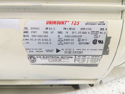 US Motors/Vickers PVB29 RS 20 CM 11 Hydraulic Pump Motor Assembly 29gpm 1500psi