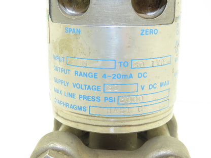 Gould Statham PD3000-030 Electronic Pressure Transmitter 30VDC 2000 PSI 1/8" NPT