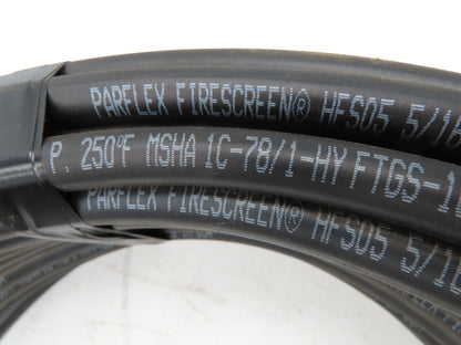 Parker HFS05  5/16"x 100' Hydraulic Hose 3000psi Parflex Firescreen