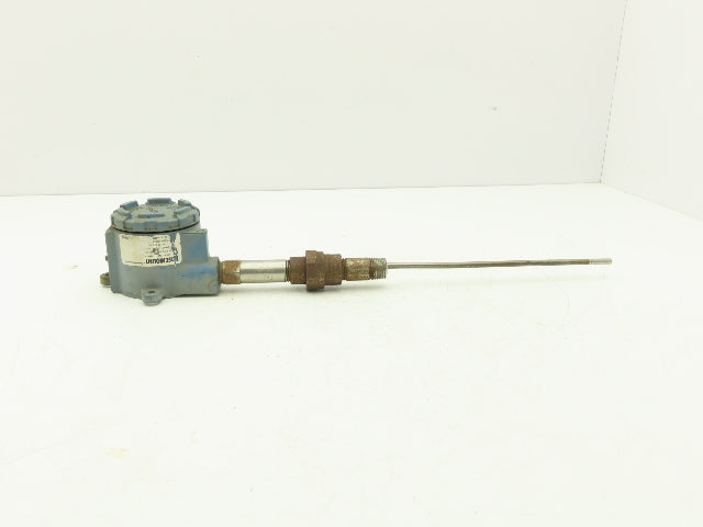 Rosemount 644HAE5J6F6XA Thermocouple 9" Probe Temperature Sensor 1/2" NPT