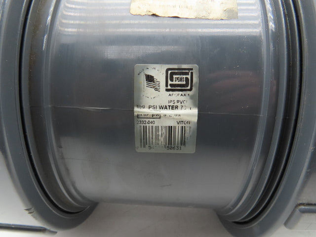 Spears 2332-040 True Union Ball Valve Socket 4" PVC 150 psi 140 deg F