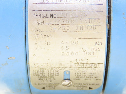 Rosemount 1151DP5E22B1D3 1151DP5E22B1D3 Pressure Transmitter 45VDC 2000 PSI