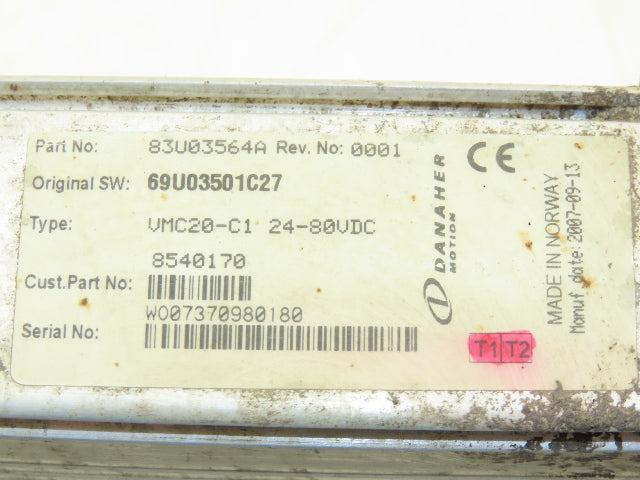 Danaher Motion VMC 20 Vehicle Master Controller Rev. No: 0001