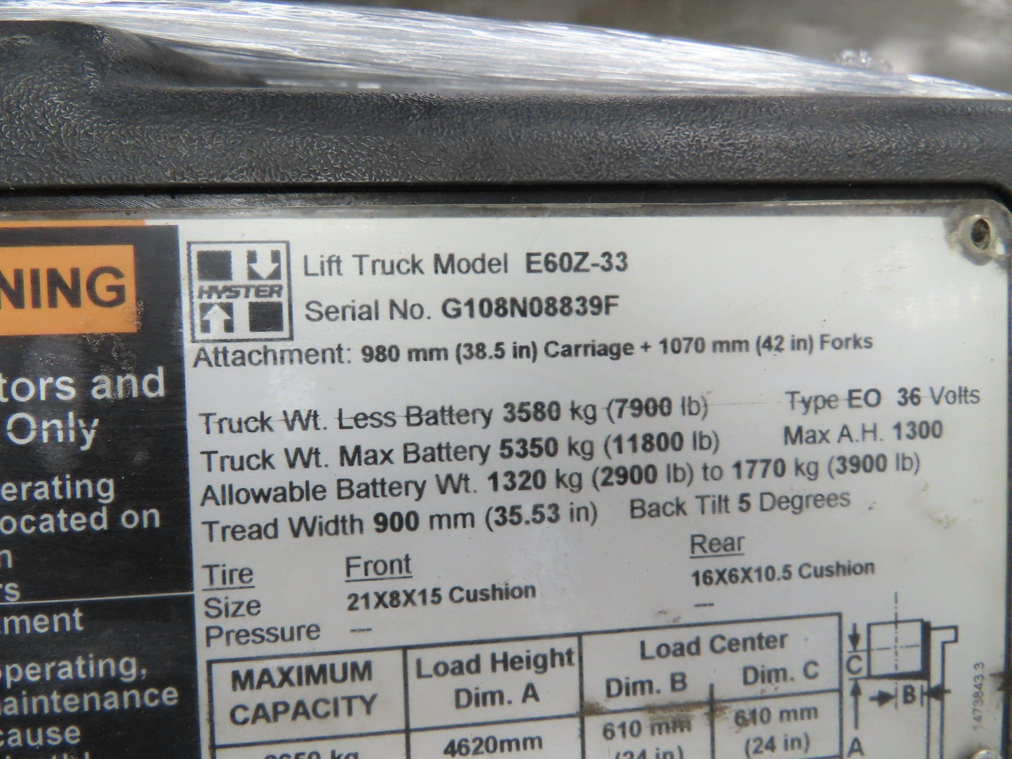 Husco Hyster 8500375 3-Spool Hydraulic Mast Control Valve Manifold