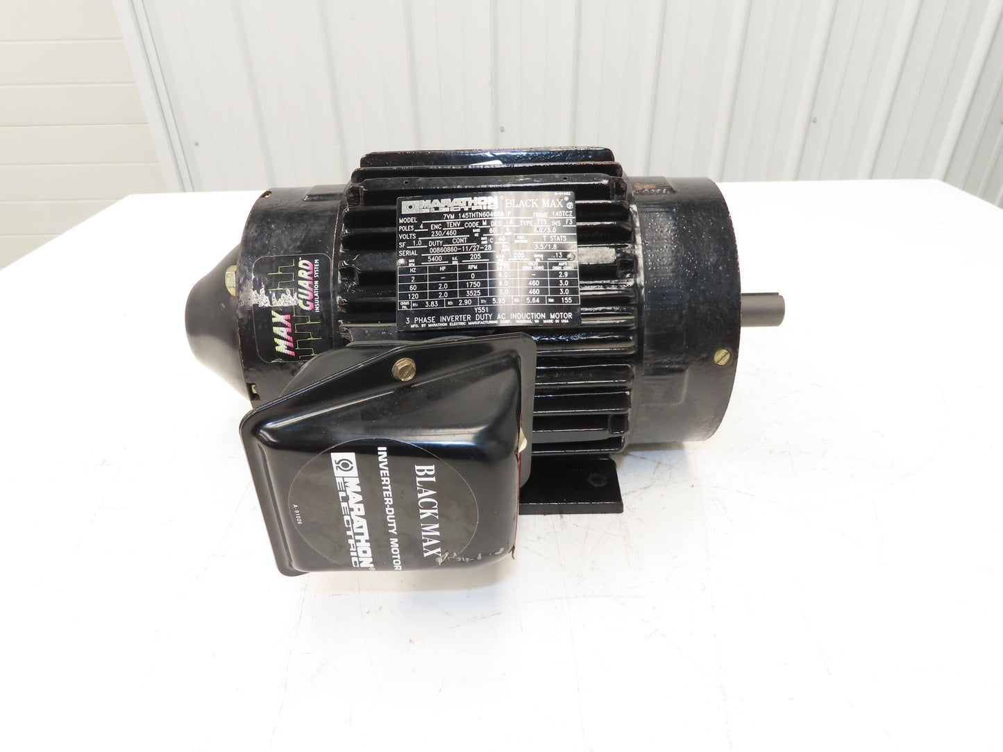 Marathon AC Motor 2Hp 1750rpm 230/460v 3ph 145T Inverter Duty 7VM145THTN6046BAP