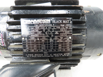Marathon AC Motor 2Hp 1750rpm 230/460v 3ph 145T Inverter Duty 7VM145THTN6046BAP