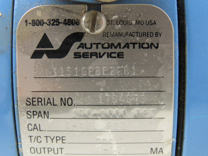 Rosemount M-618SCT316SS 1151GP8E22B1 Pressure Transmitter 45VDC 1000PSI & Valve