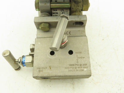 Rosemount M-618SCT316SS 1151GP5E22B1 Pressure Transmitter 45VDC & Valve