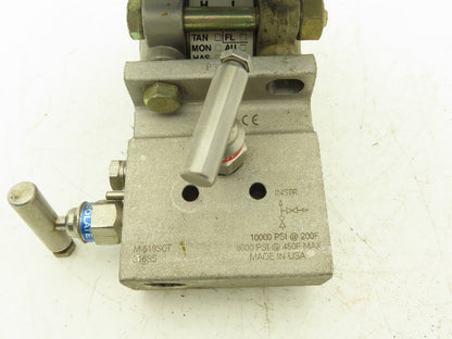 Rosemount M-618SCT316SS 1151GP5E22B1 Pressure Transmitter 45VDC & Valve