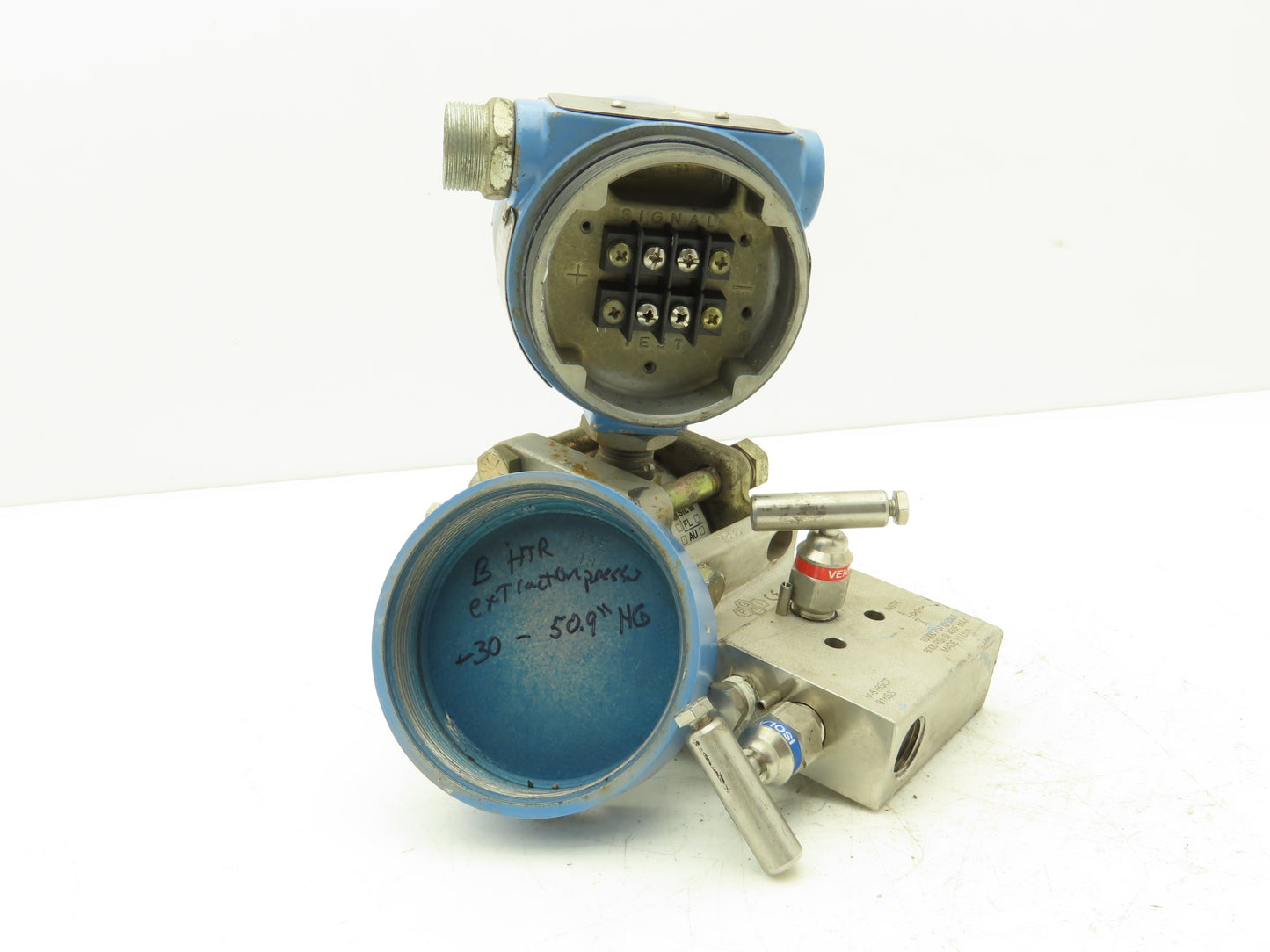 Rosemount M-618SCT316SS 1151GP6E22B1DF Pressure Transmitter 45VDC 100PSI & Valve
