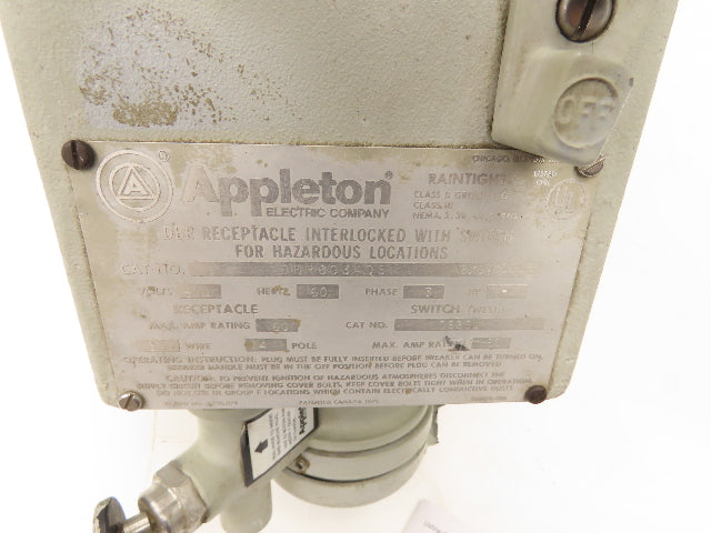 Appleton DBR Receptacle Enclosure For Circuit Breaker Hazardous Location