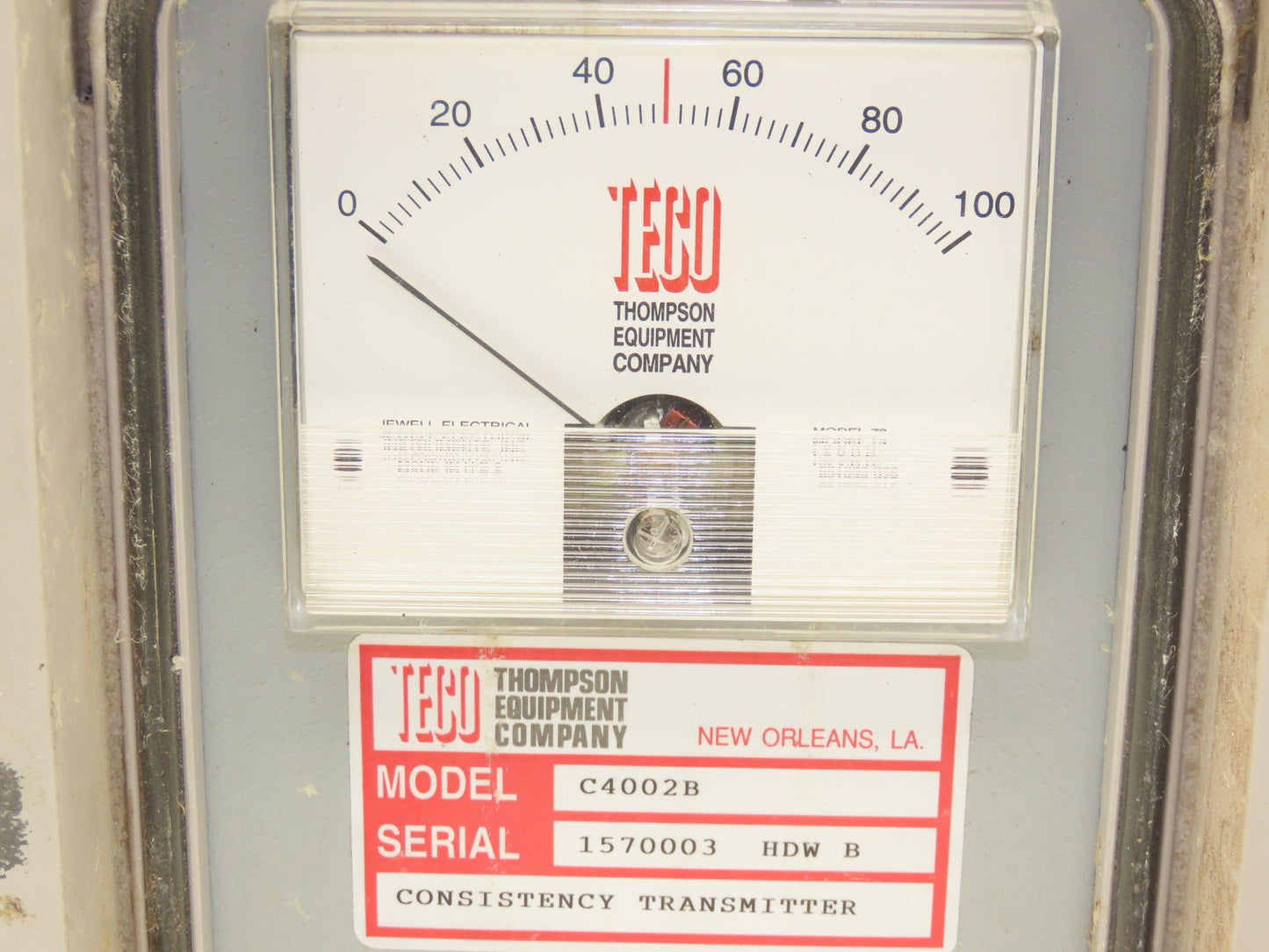 TECO C4002B Consistency Transmitter Enclosure 12x7x6" Control Box
