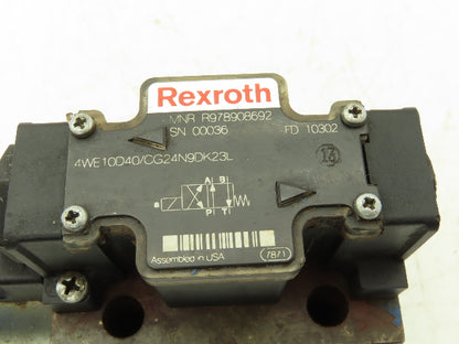 Rexroth 4WE10D40/CG24N9DK23L Hydraulic Directional Control Solenoid Valve 24VDC