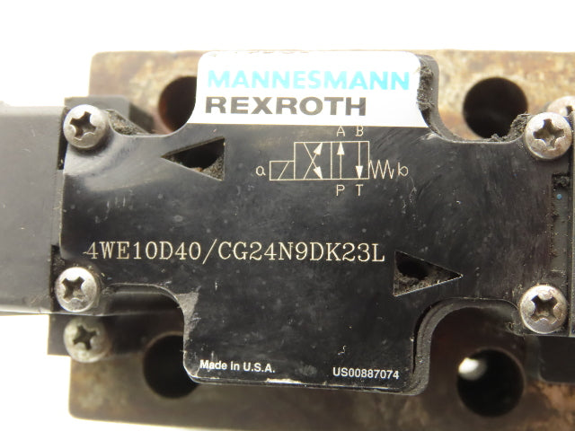 Rexroth 4WE10D40/CG24N9DK23L Hydraulic Directional Control Solenoid Valve 24VDC