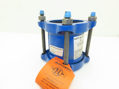 Smith Blair 411 Ductile Iron Pipe Coupler 4" Nominal 4.75-5.06" 4 Bolt