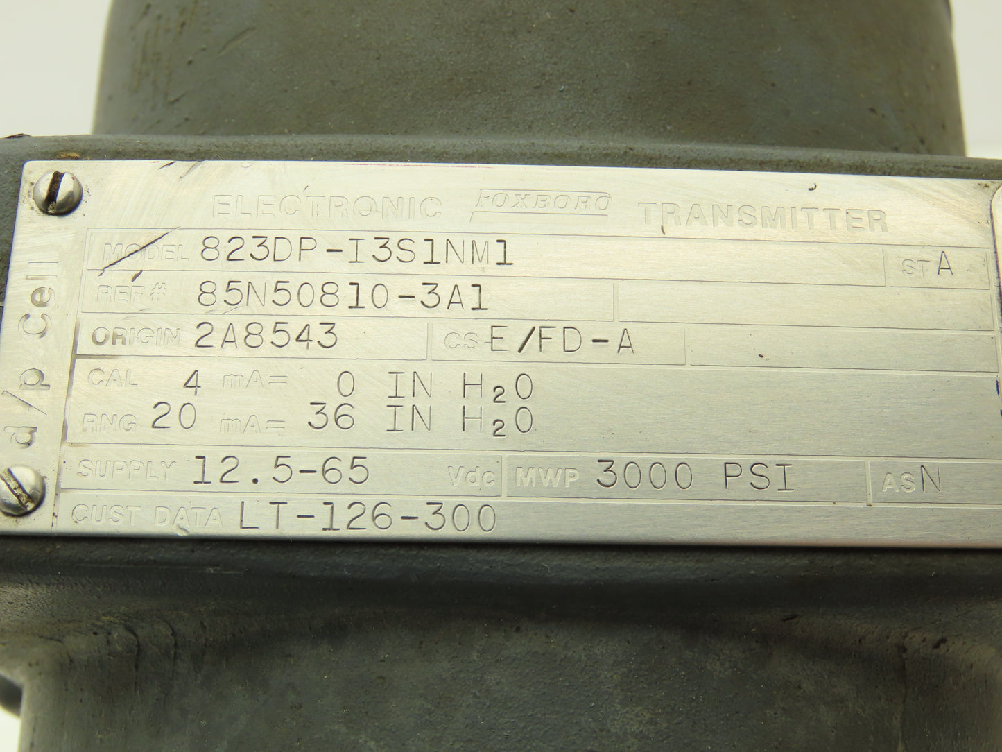 Foxboro 823DP-I3S1NM1 Electronic Pressure Transmitter 12.5-65VDC 3000PSI
