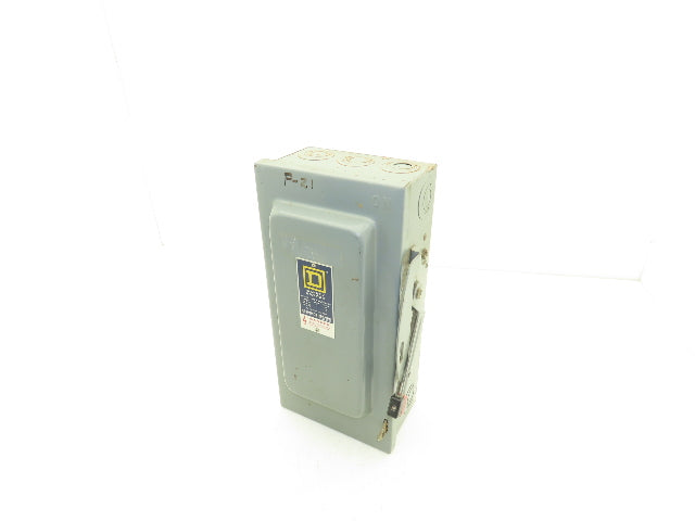 Square D HU 362 Safety Disconnect Switch 60A 600VAC 3Ph 3P Series F05
