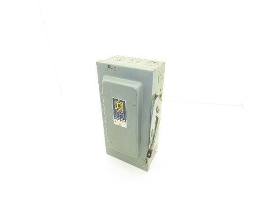 Square D HU 362 Safety Disconnect Switch 60A 600VAC 3Ph 3P Series F05