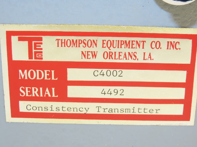 TECO C4002 Consistency Transmitter Enclosure 12x7x6" Control Box