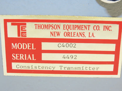 TECO C4002 Consistency Transmitter Enclosure 12x7x6" Control Box