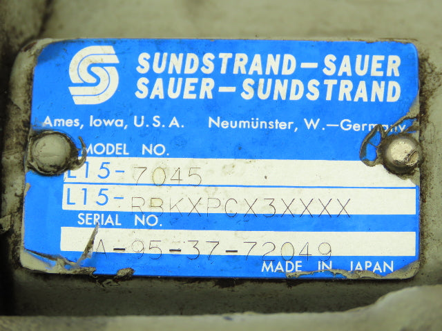 Sundstrand-Sauer L15-7045 Open Circuit Hydraulic Pump 7gpm 3000psi