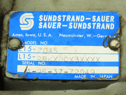Sundstrand-Sauer L15-7045 Open Circuit Hydraulic Pump 7gpm 3000psi