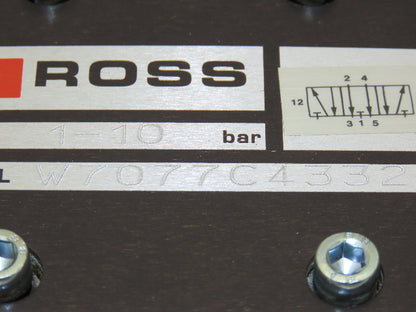Ross Controls W7077C4332 Pneumatic Dual Solenoid Air Valve 14.5-145psi 110-120v