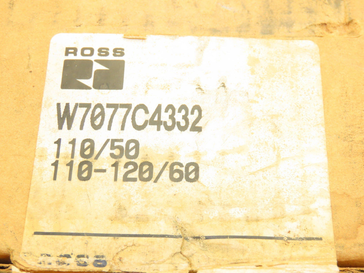 Ross Controls W7077C4332 Pneumatic Dual Solenoid Air Valve 14.5-145psi 110-120v