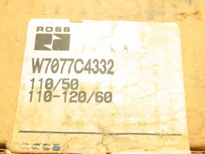 Ross Controls W7077C4332 Pneumatic Dual Solenoid Air Valve 14.5-145psi 110-120v