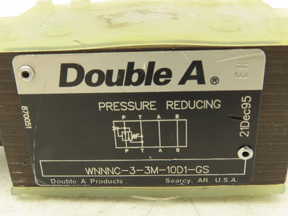 Double A WNNNC-3-3M-10D1-GS Hydraulic Pressure Reducing Relief Valve