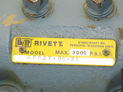 Dynex/Rivett P8837-06-25 Hydraulic Pressure Reducing Control Valve 3000psi