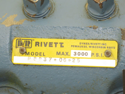 Dynex/Rivett P8837-06-25 Hydraulic Pressure Reducing Control Valve 3000psi