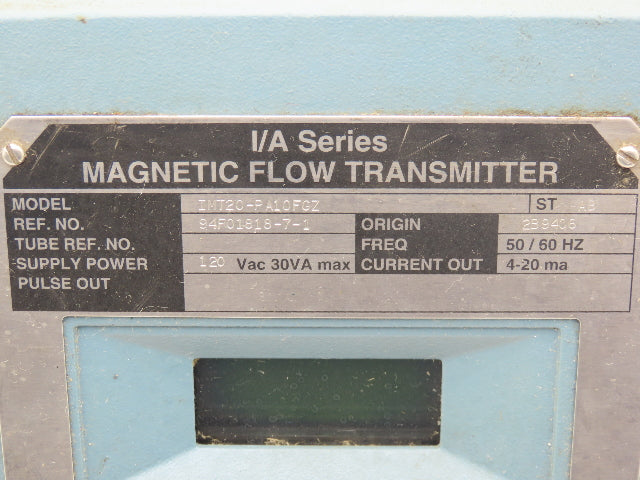Foxboro IMT20-PA10FGZ Magnetic Flow Transmitter 120VAC I/A Series