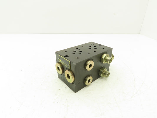 Parker MSP2D23BA910 Hydraulic Manifold Valve Block 2-Station Cetop 3
