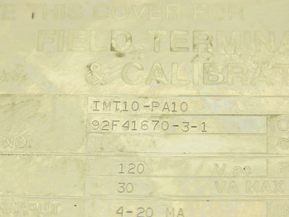 Foxboro IMT10-PA10 Magnetic Flow Transmitter 120VAC I/A Series