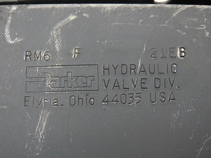 Parker RM6F21 Hydraulic Pilot Operated Pressure Relief Valve NG25