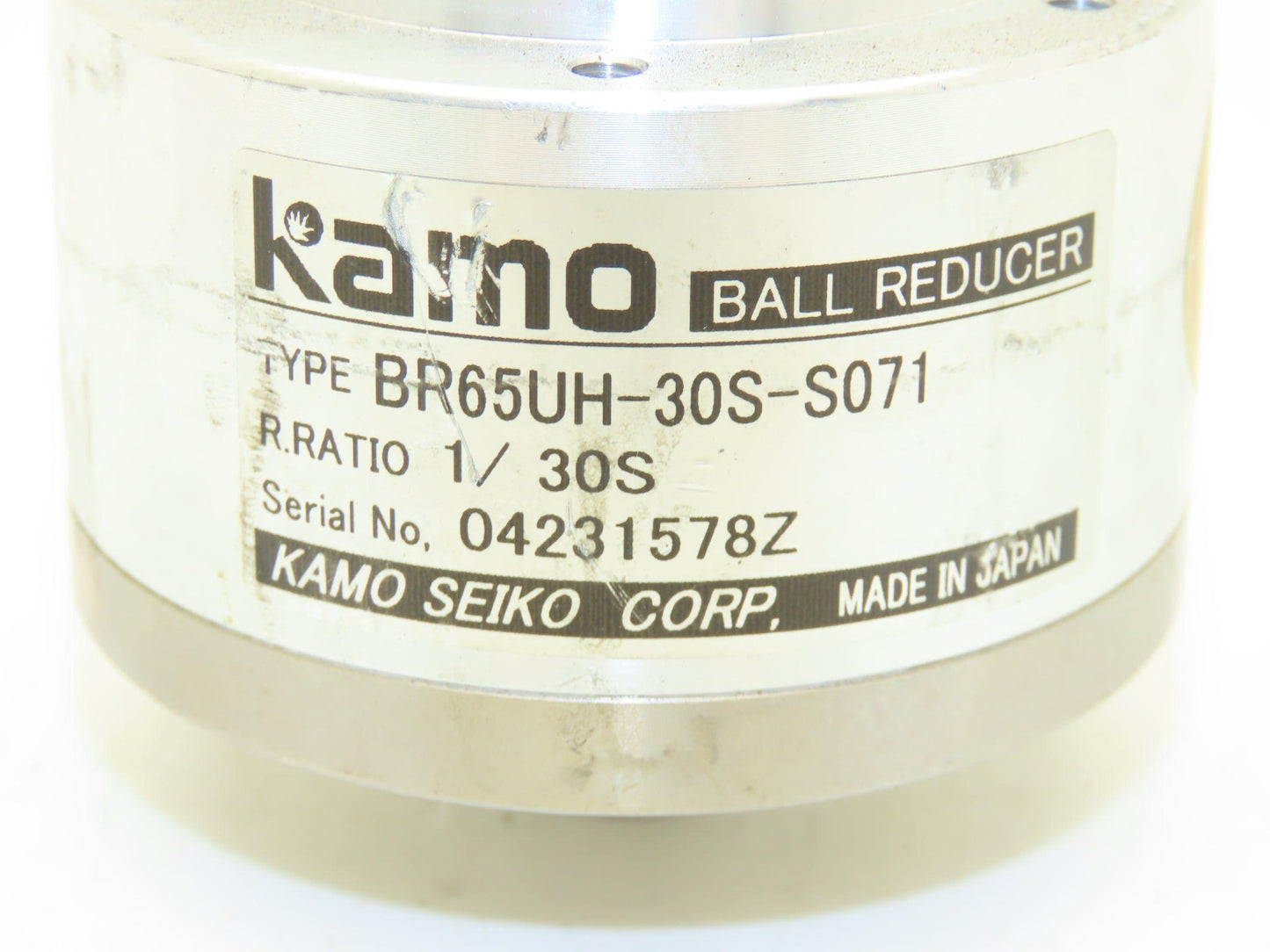 Kamo BR65UH-30S-S071 Ball Type Gearhead 30:1 Inline Reducer 7mm x 30mm
