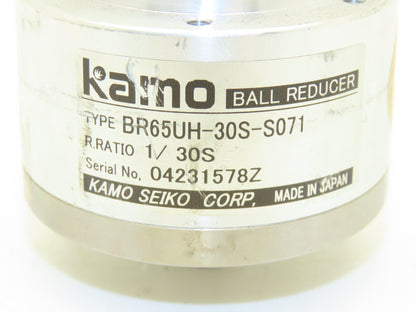 Kamo BR65UH-30S-S071 Ball Type Gearhead 30:1 Inline Reducer 7mm x 30mm