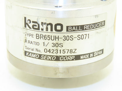 Kamo BR65UH-30S-S071 Ball Type Gearhead 30:1 Inline Reducer 7mm x 30mm