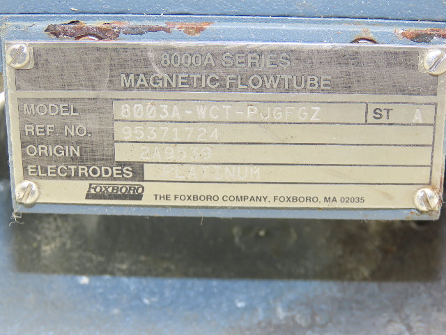 Foxboro IMT20-TA10FGZ Magnetic Flow Transmitter with 3" Flow Meter Tube Damage
