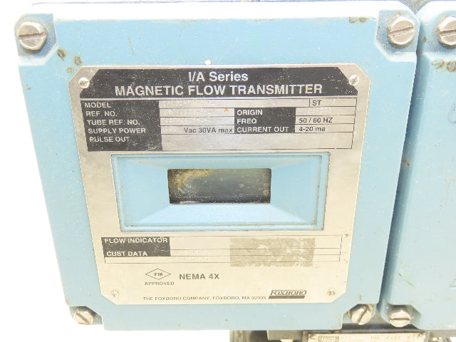 Foxboro IMT20-TA10FGZ Magnetic Flow Transmitter with 3" Flow Meter Tube Damage