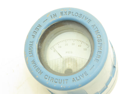 Rosemount 0751AM3NAB Field Signal Indicator 4-20mA DC Meter Input 0-50 PSI
