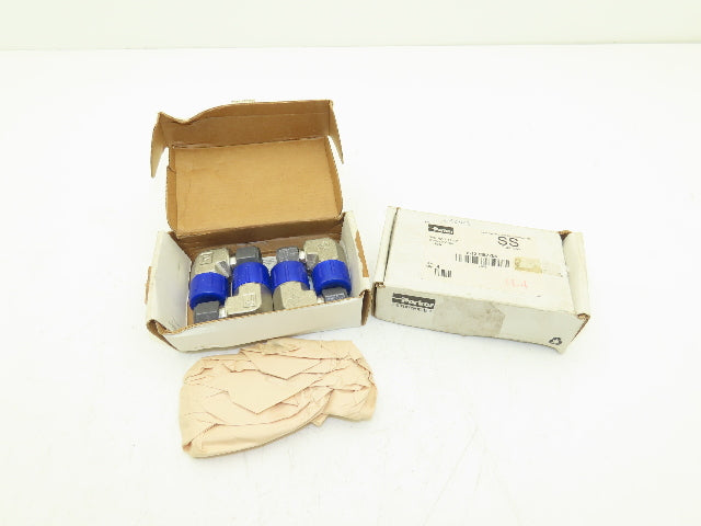 Parker 8-12 CBZ-SS Stainless Steel Single Ferrule Compression Tube NPT Lot of 8