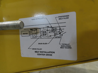 Hytrol TA 36"x 36' Slide Bed Incline Conveyor 30"Belt 2Hp 3PH Center Drive 68fpm