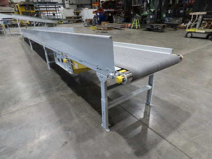 Hytrol TA 36"x 36' Slide Bed Incline Conveyor 30"Belt 2Hp 3PH Center Drive 68fpm