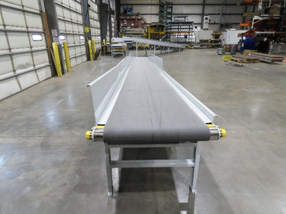 Hytrol TA 36"x 36' Slide Bed Incline Conveyor 30"Belt 2Hp 3PH Center Drive 68fpm