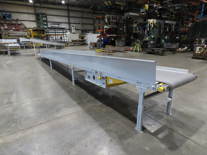Hytrol TA 36"x 36' Slide Bed Incline Conveyor 30"Belt 2Hp 3PH Center Drive 68fpm